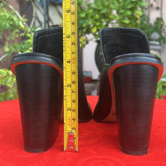 1. STATE Buttery Soft Black Leather Open Toe Chunky Block Heeled Mules - Picture 6 of 17
